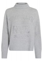 Turtleneck Pullover mit Strass Applikation