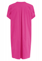 Poplin dress with V-neck