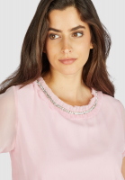 Blusenshirt mit dekorativer Strass-Stickerei