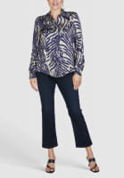 Blouse with abstract tiger print