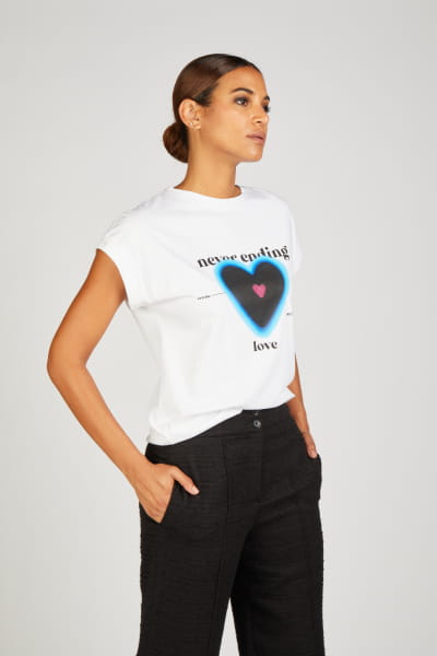 T-Shirt mit "Heart"-Print