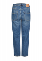 Cropped straight jeans with destroys