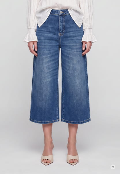 Jeans im Culotte-Stil
