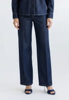 Wide leg jeans with rinse wash