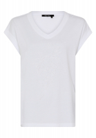 Shirt with bead appliqué