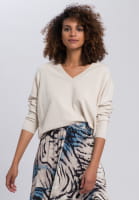 V-Ausschnittpullover im Oversize-Stil