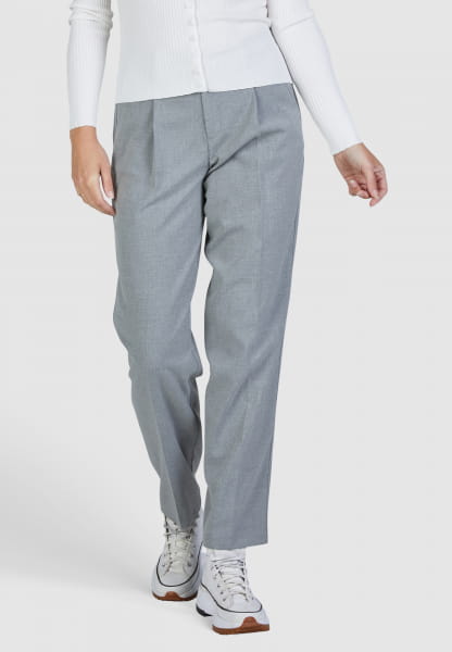 Flannel trousers with pleats