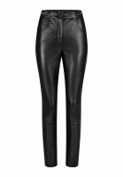 Faux leather pants with metal details