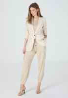 Blazer with belt in viscose blend