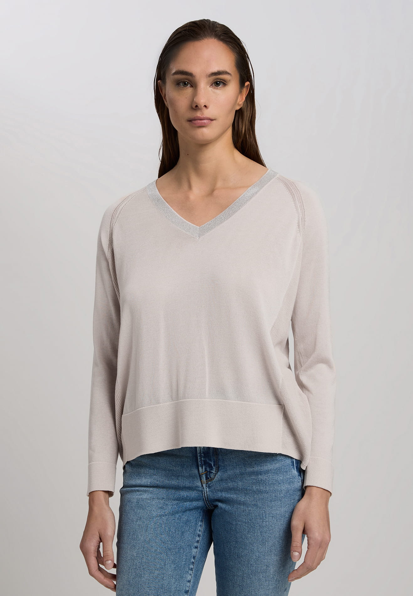 MARC AUREL Pullover mit Strass-Besatz