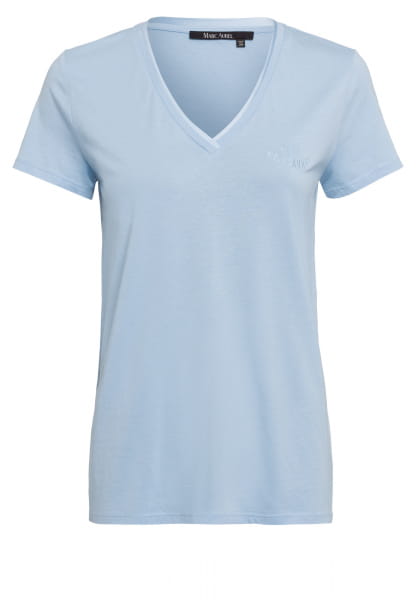 T-shirt with decorative neckline trim