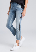 Loose fit jeans with side stripes