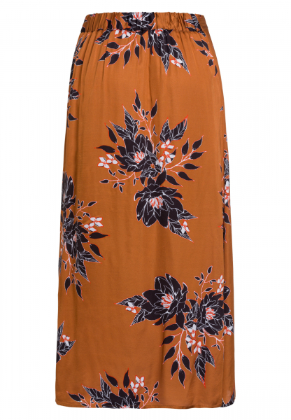 Wrap skirt with floral print