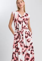 Maxi dress in modern aquarelle print