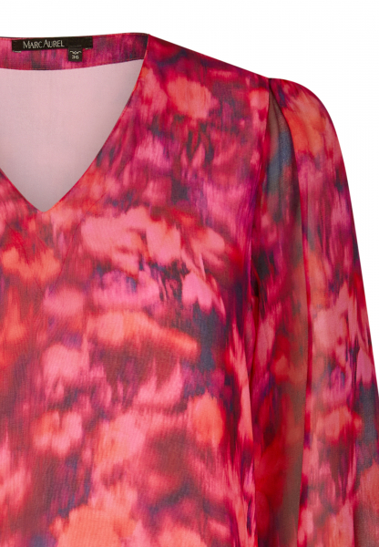 Abstract floral print dress