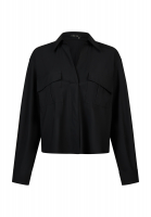 Pull-over blouse with chest pockets
