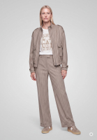 Pinstripe pants with cuffs