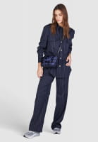 Pinstripe pants in viscose blend