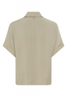 Short blazer in shiny twill