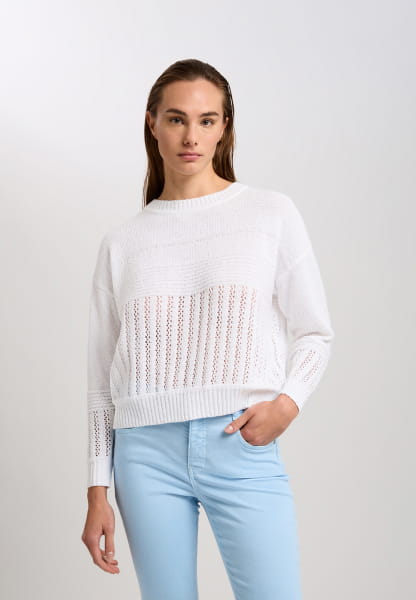 Pullover im Muster-Patchwork