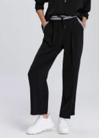 Bundfaltenhose mit Ringelbündchen