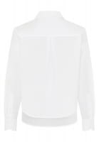 Shirt blouse with transparent inserts