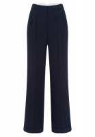 Bundfaltenhose aus elatischem Twill