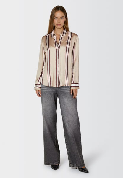 Bluse mit Streifendruck