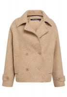 Caban jacket with herringbone pattern