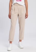 Pleated trousers made from structured jersey
