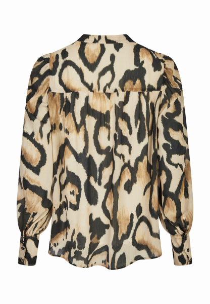 Boho blouse with leopard pattern