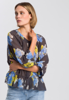 Blouse with ethno-flower print