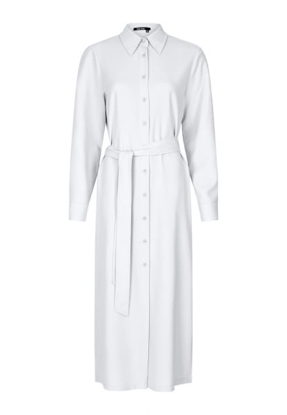 Hemdblusenkleid aus mattem Komfortsatin