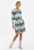Dress with organic batik stripes