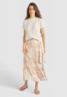 Maxi skirt with tonal animal print