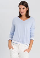 Knitted jumper with contrast trims