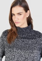 Turtleneck-Pullover mit Farbverlauf