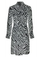 Dress with black and white print