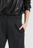 Pleated pants in Glencheck jersey