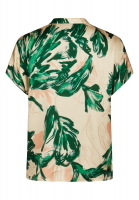Bluse mit grünem Print