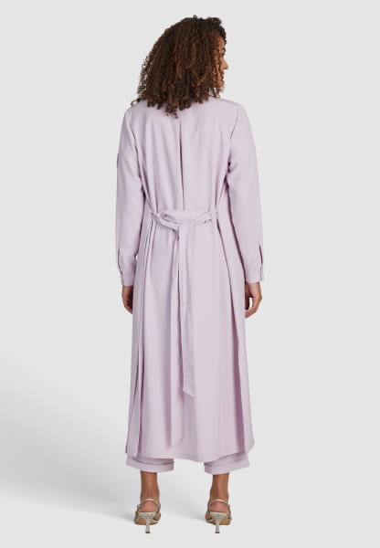 Shirt blouse dress made from matte comfort satin