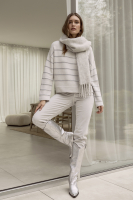 Turtle sweater with lurex stripes