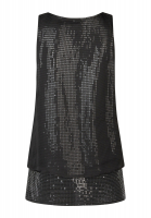 Chiffon top with sequin layering