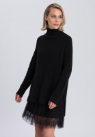 Sweater with wide stand-up collar