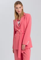 Blazer mit Bindegürtel aus Easy-Care-Material