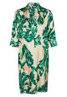 Green print dress