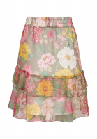 Mini skirt with flower print