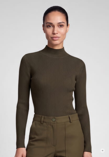 Turtle-Pullover aus Sparkling Rippe