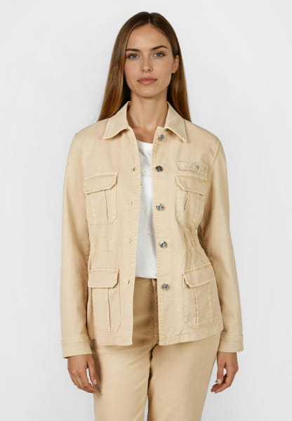 Field jacket with antique wash