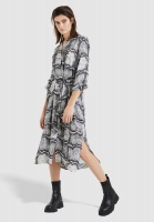 Shirt blouse dress with reptile print
